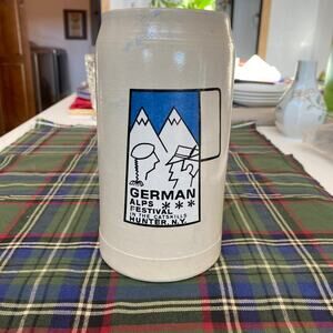 German Alps Festival Catskills Hunter, NY‎ 1L Pottery Stein